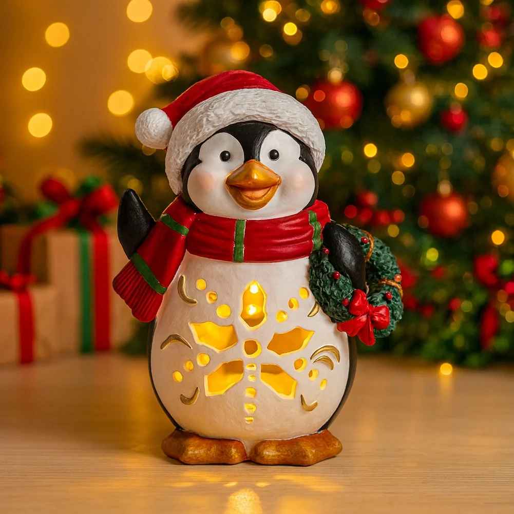 For Winter Festival Solar Christmas Ornament 360 Degree Display Christmas Decor Weather Resistant Material Lighting