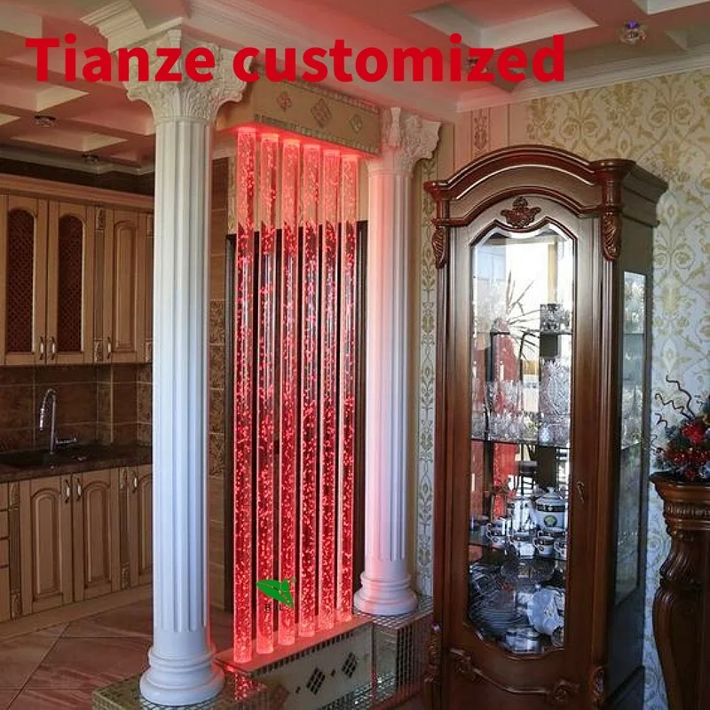 (Customized) restaurant home light decoration LED glowing aquarium bubble water wall screens room dividers