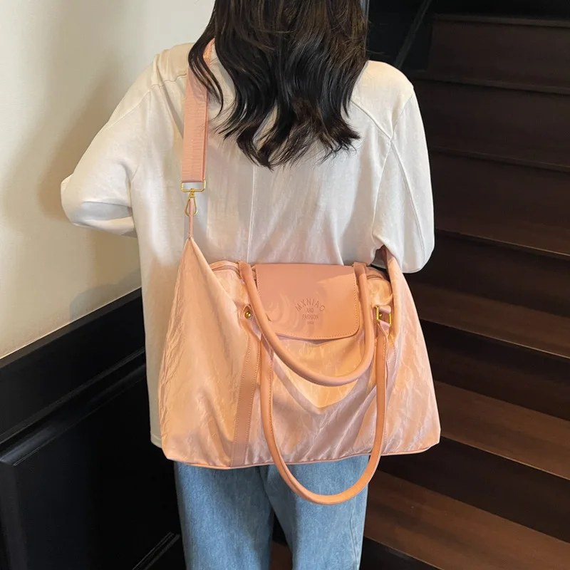 

INS повседневная однотонная дорожная сумка-тоут большой емкости, портативная ручная сумка-тоут для коротких поездок, деловая сумка для беременных