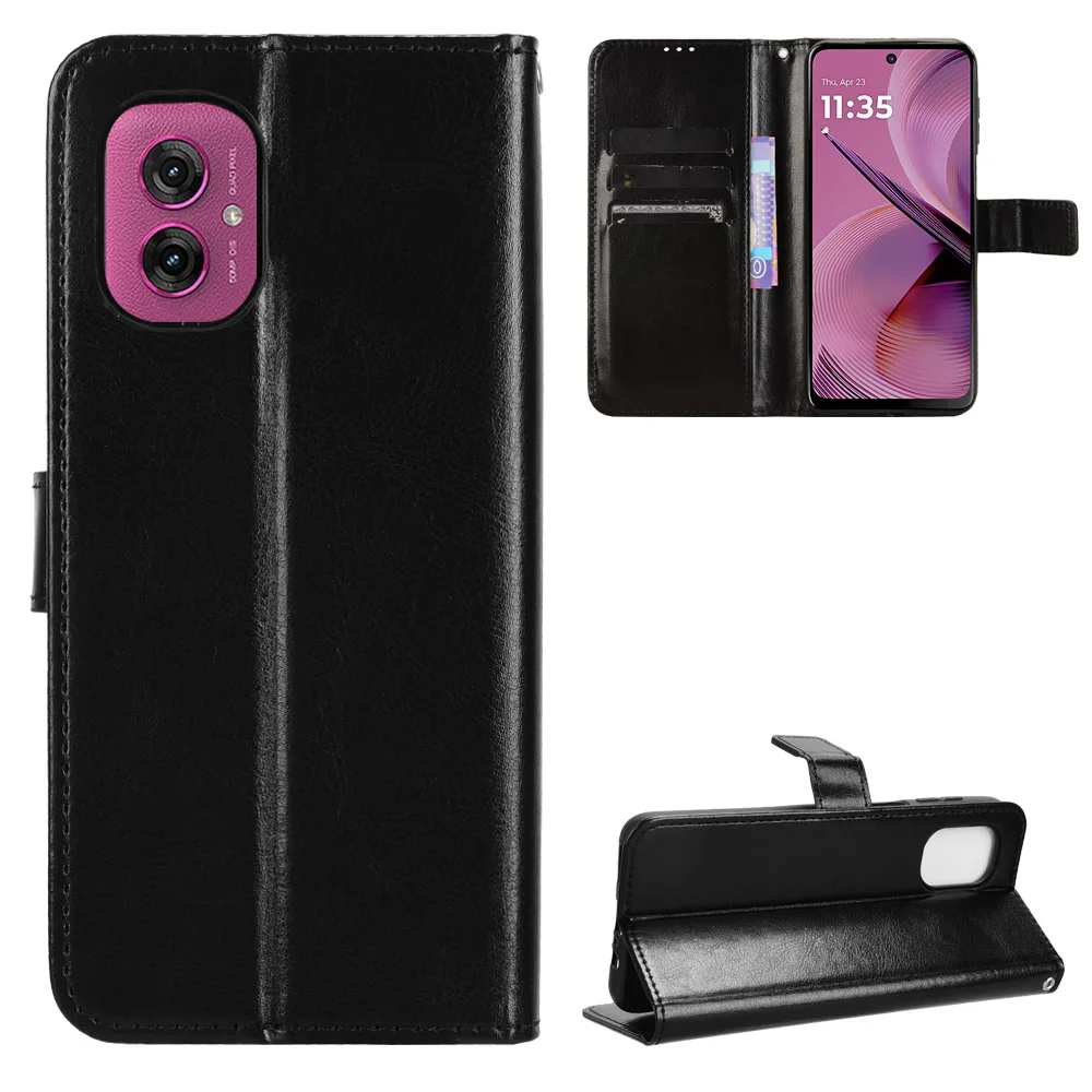 

Для Motorola Moto G55 Роскошный кожаный флип-кошелек чехол для телефона для Motorola Moto G55 5G G 55 чехол с функцией подставки и держателем карт