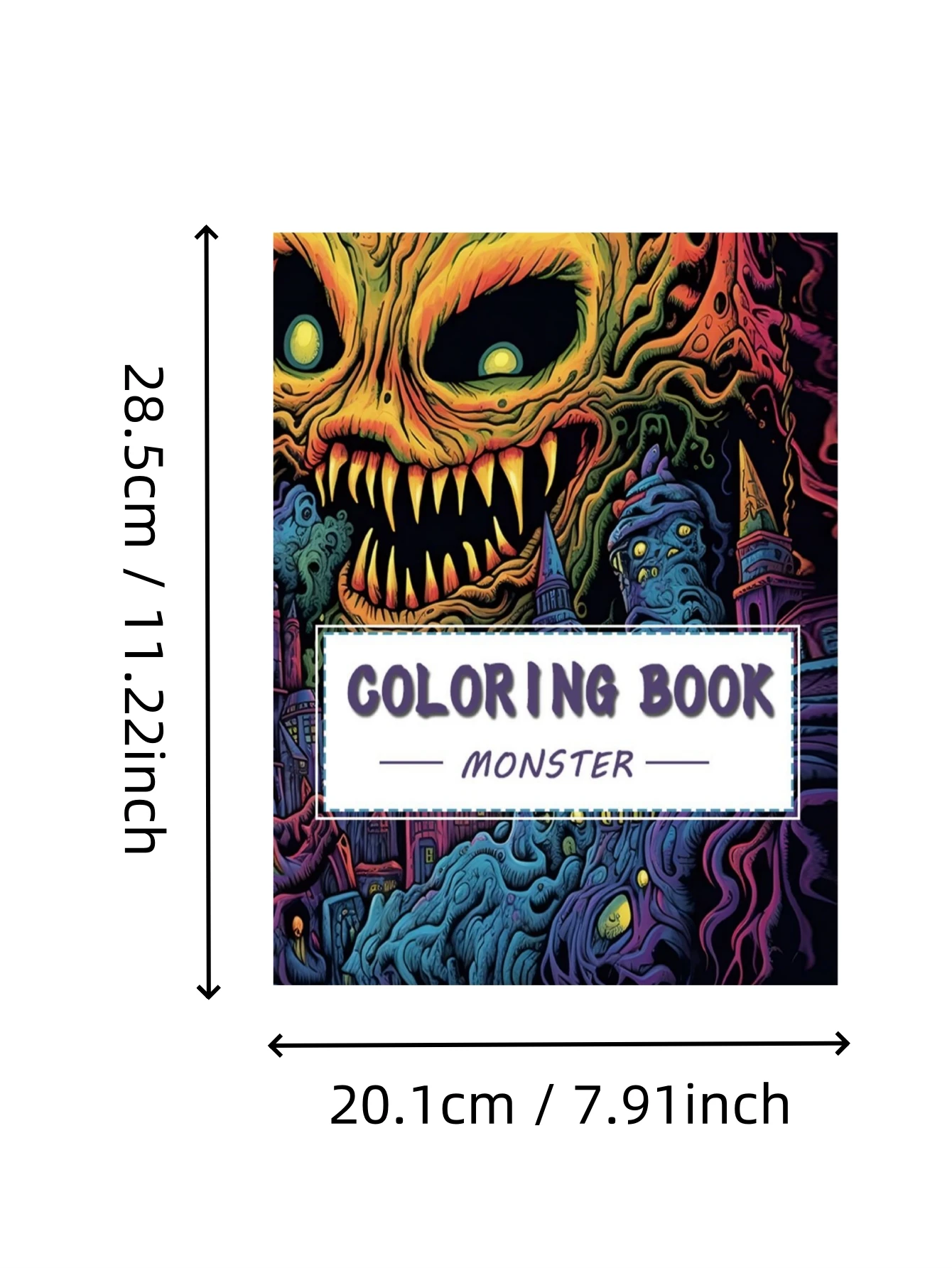 كتاب تلوين على شكل وحش ، أصلي ، ورق مطور ، سميك ، 20 صفحة ، كتب تلوين ، هدية للعطلات ، الكريسماس ، جديد ، 1 عرض #4