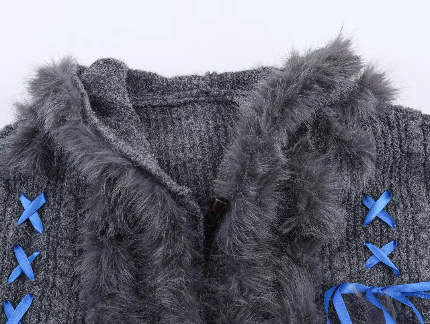 Zimowa nowa odzież damska, moda codzienna, styl lazy, bluza z kapturem i wstążką, dzianinowy kardigan z kapturem, długi sweter-kurtka.