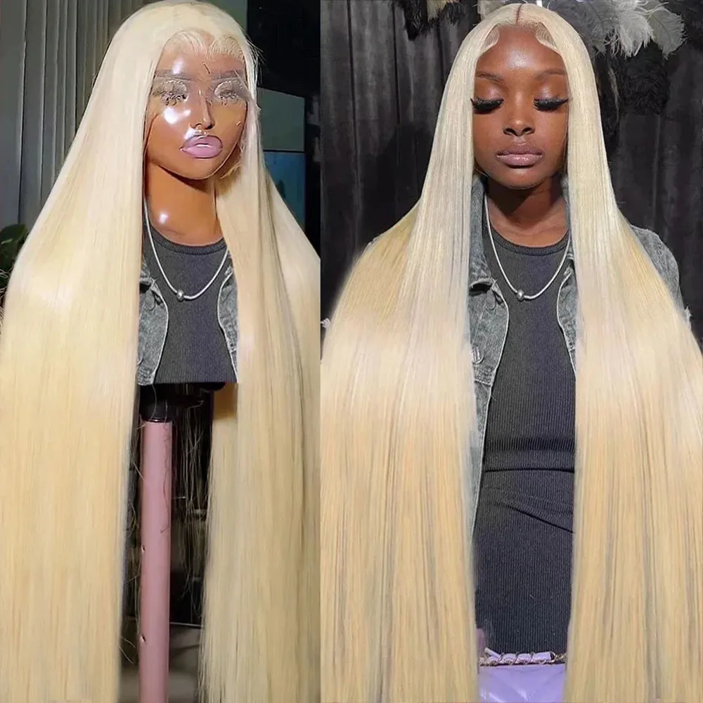 

250 Density 613 Blonde Straight 13x6 Lace Frontal Wig Brazilian Colored Wigs For Women 13x4 Lace Front Human Hair Wigs 40 inch