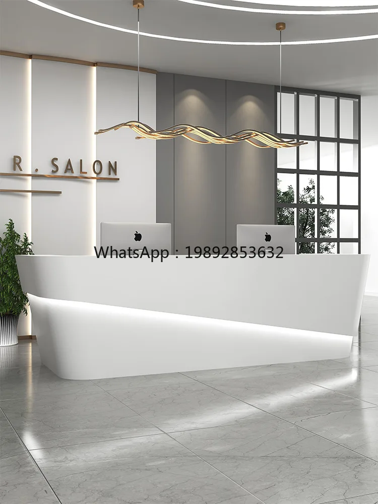 LYY Cashier Counter Beauty Salon Bar Table Simple Modern Small Shop Lacquered Company Front Desk Reception