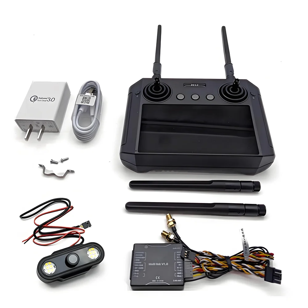 

SKYDROID H12 remote controller for agricultural spraying drones and unmanned aircraft. Transmitting range of 30 kilometers.