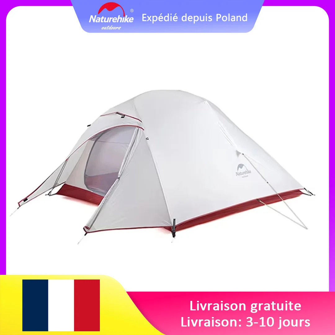 Naturehike – tente de Camping en plein air pour 3 personnes, ultralégère et étanche, sur pied, pour randonnée et randonnée