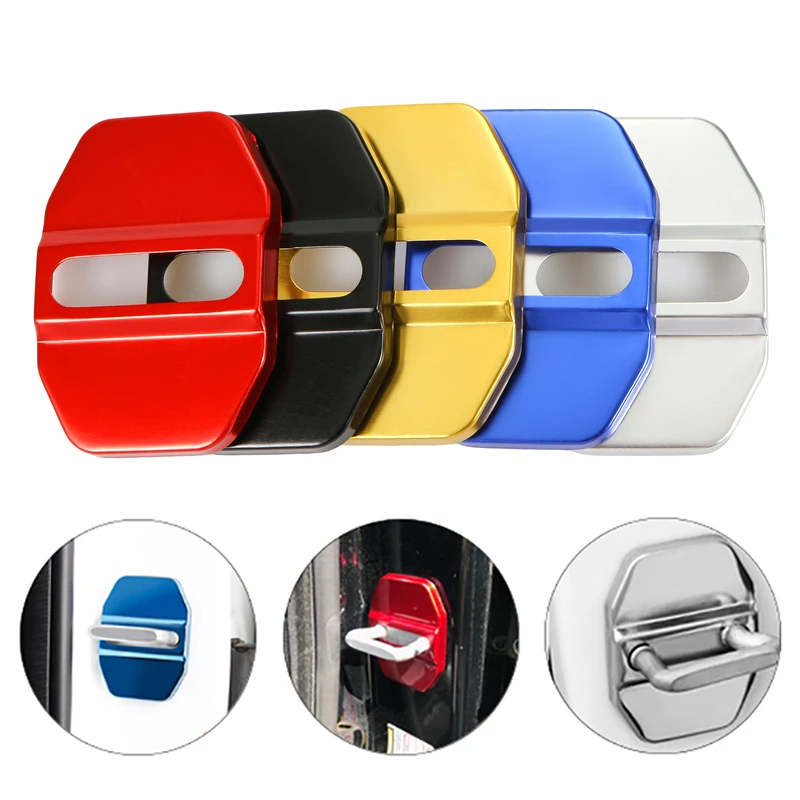 5 Styles Car Door Lock Protective Cover Decoration Accessories For Mercedes Benz E B C M ML SLK GLK W205 W166 W203 W204 W245