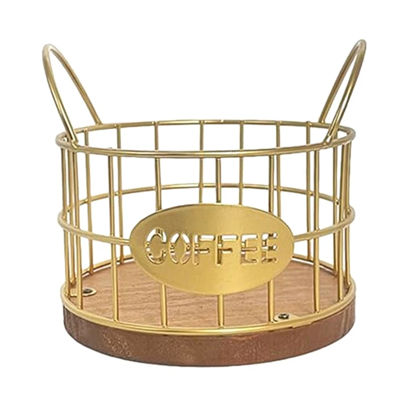 

AT35 Coffee Pod Holder Coffee Pod Containers Coffee Bar Accessories Metal Coffee Pod Basket Organizer For Kitchens Countertop