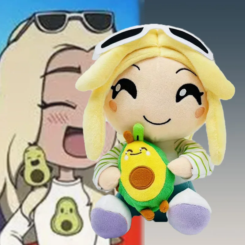 

2025 New 23cm Avocado Girl Plush Doll Cute Soft Anime Stuffed Peripherals Children Toys For Fans Birthday Gift
