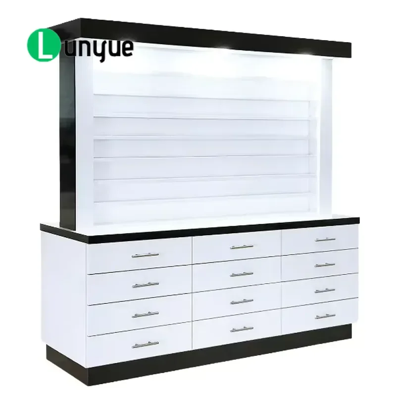 High End Fully Finished Display Cabinet for Nail Art and Cosmetics Store Beauty Shop Brand Logo Showcase Furniture