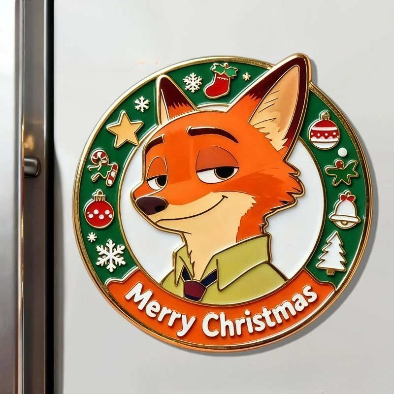 الأكثر مبيعا الكرتون أنيمي عيد الميلاد نمط نيك جودي Zootopia 2 مستوى المظهر العالي الاكريليك المغناطيسي شقة مغناطيس الثلاجة هدية