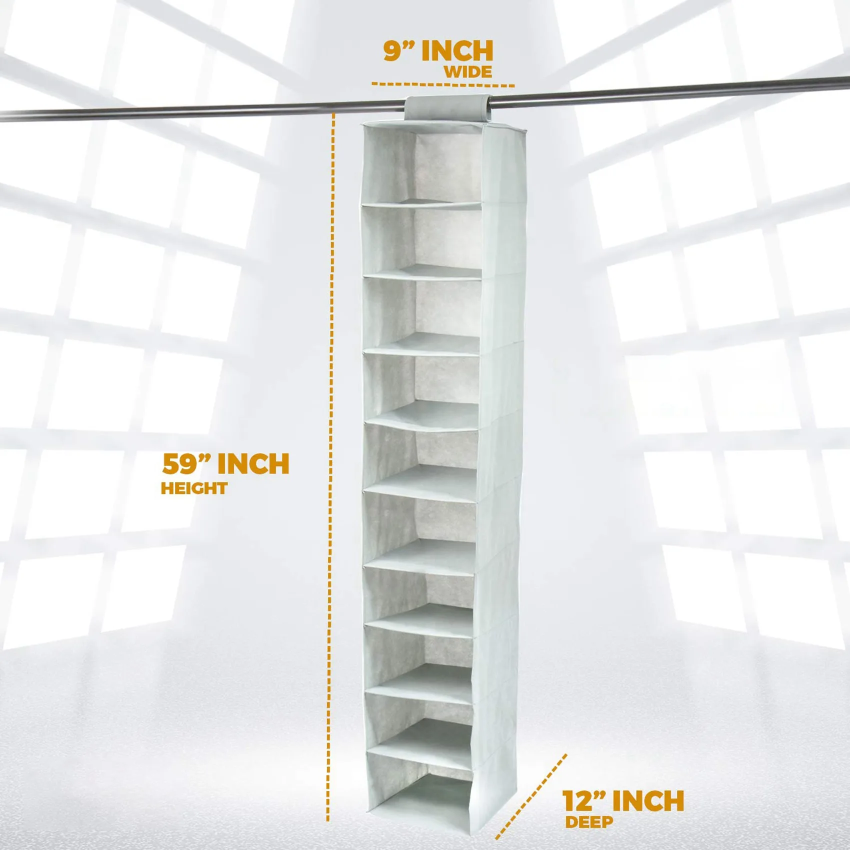 

ABWP-2X Hat Rack 10 Shelf Hanging Closet Hat Organizer For Hat Storage - Protect Your Caps & Keep Them In Great Condition