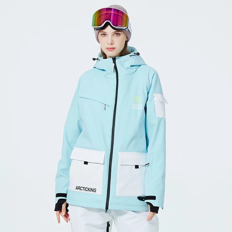 Ski Kleidung Männer Frauen Paare Warme Verdickt Koreanische Snowboard Schnee Jacke Winddicht Wasserdichte Ski Kleidung Tops