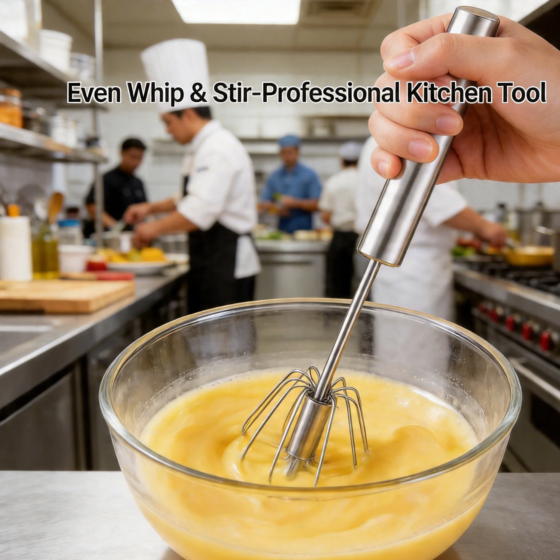 Stainless Steel Egg Beater Durable Semi-Automatic Mixer for Effortless Egg Cream Mixing Stirring and Beating for Kitchen Baking
