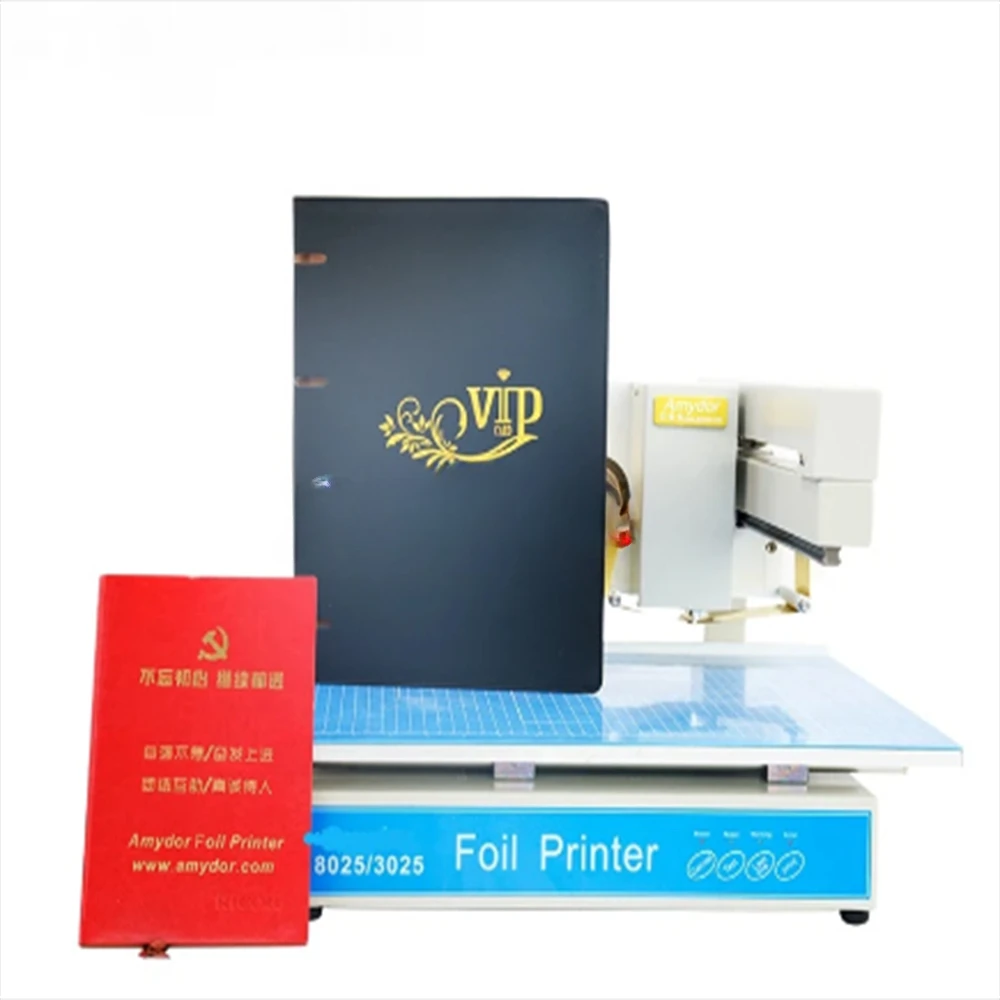 Gold Foil Stamping Printer for Bookcover, Dairies Model for Amd8025 No Plates Cheap Hot Sell Digital