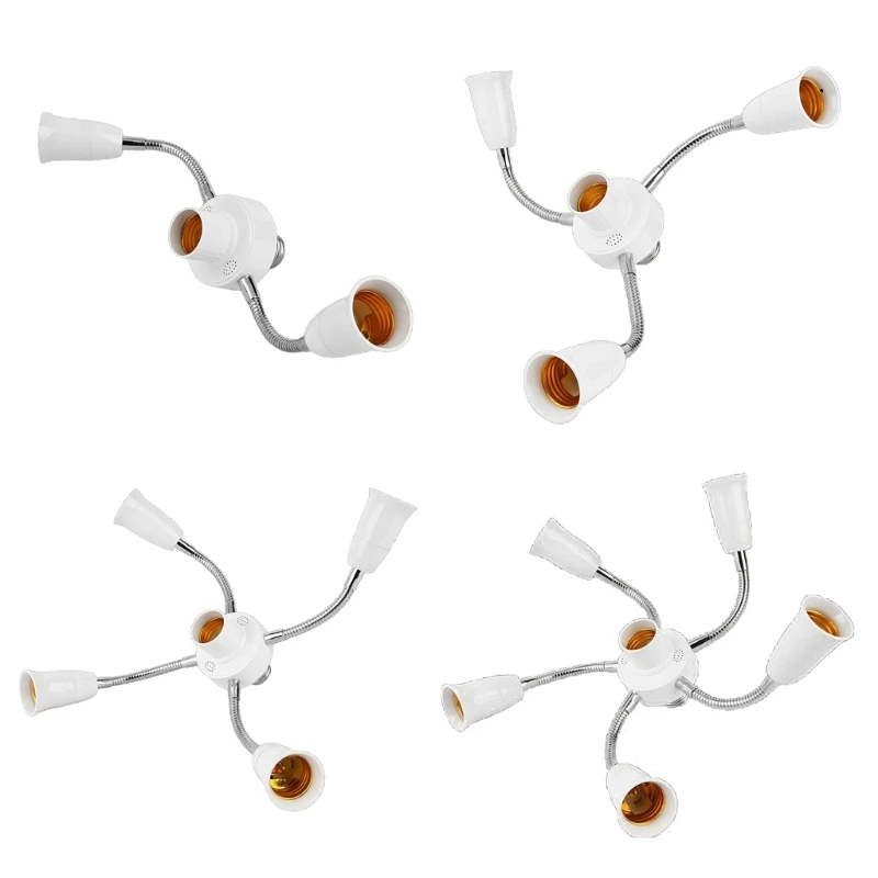 Rozdzielacz E27 3/4/5/6 głowice Podstawa żarówek LED Regulowany adapter oprawki LED