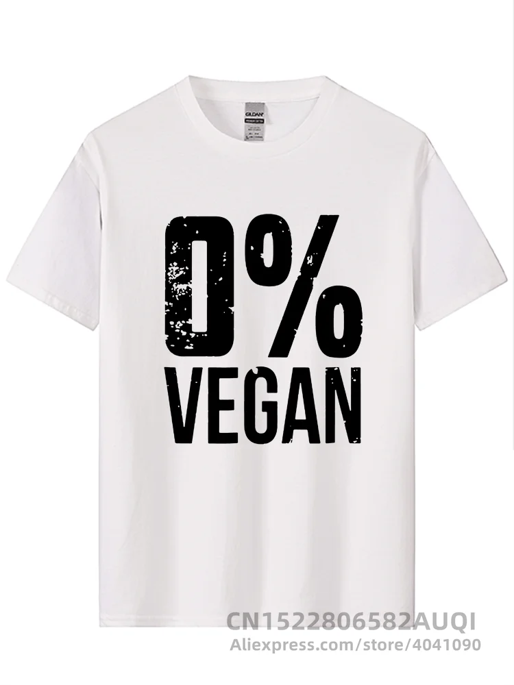 Zero Percent Vegan Funny BBQ Carnivore Meat Eater T-Shirt Top T-Shirts für Männer Druck Tops Shirts Übergroße Cosie Baumwolle