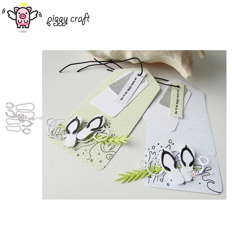 Troqueles de corte de metal Piggy Craft, molde de corte, zapatillas, decoración, álbum de recortes, papel artesanal, cuchillo, molde, hoja, punzón, plantillas