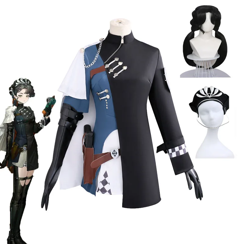 

Game Reverse1999 Liang Yue Cosplay Costume Coat Wig Accessories Outfits Halloween Carnival Party Role Play Clothing for Women