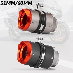 Universal Motorcycle Exhaust Systems Motocross Motorcycle Accessories 51mm/60mm Carbon Fiber Muffler Escape Moto for Motorcycle