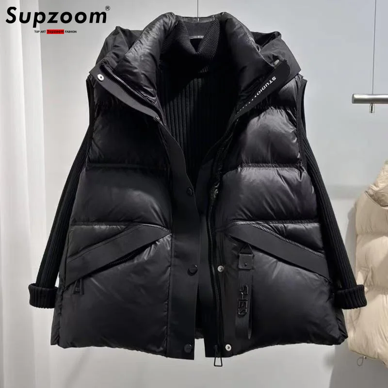 

Supzoom, Новое поступление, брендовая одежда, модный свободный кардиган с вышивкой, зимнее пальто, повседневный жилет с хлопковой подкладкой
