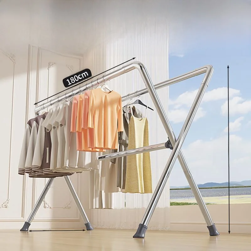 thickened-stainless-steel-single-rod-clothes-drying-rack-indoor-balcony-simple-household-outdoor-hanging-clothes-rack