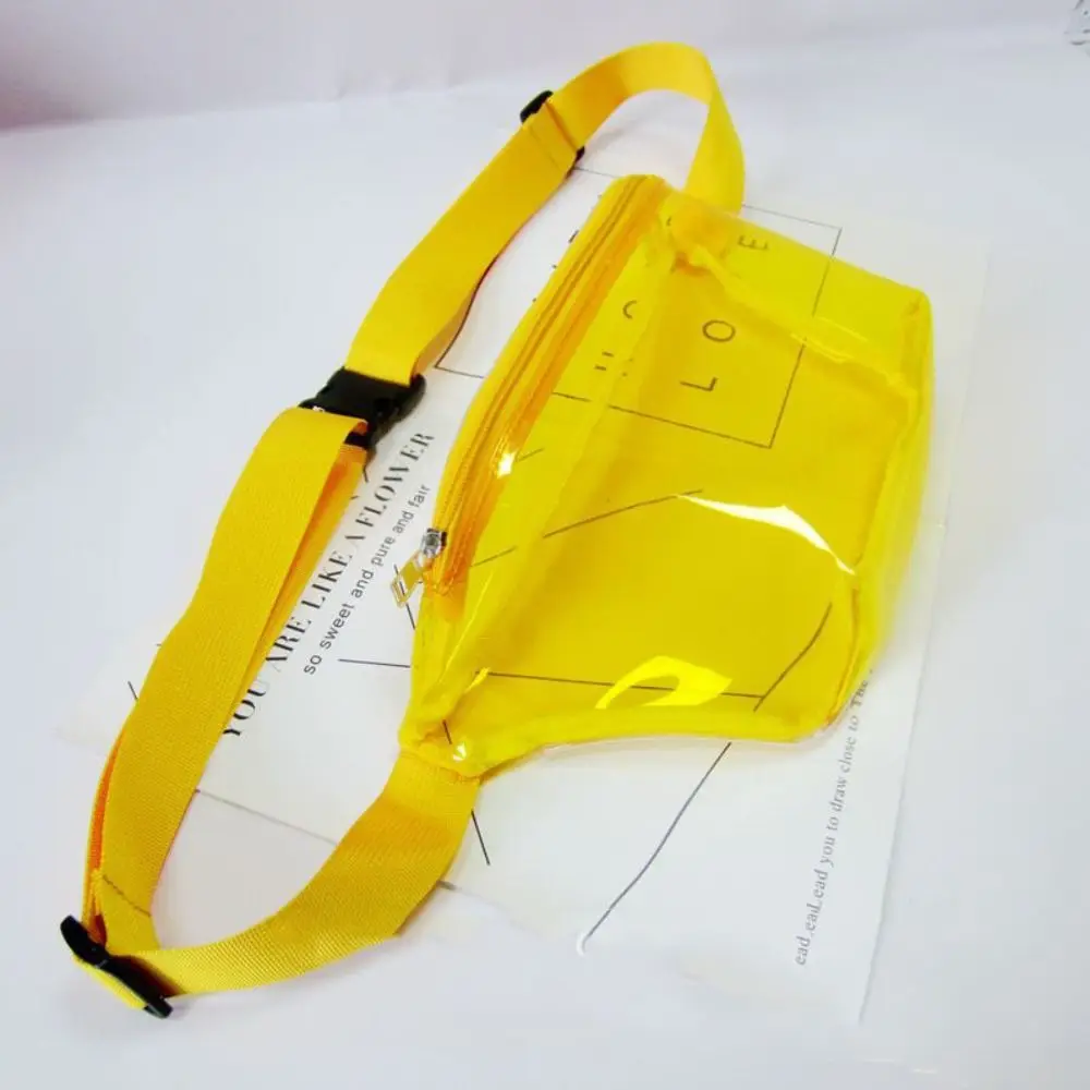 Crossbody Chest Bag Sports Fanny Pack Waist Bags Clear Holographic Women Pack Female Belt Bag PVC Waist Packs Chest Phone Pouch