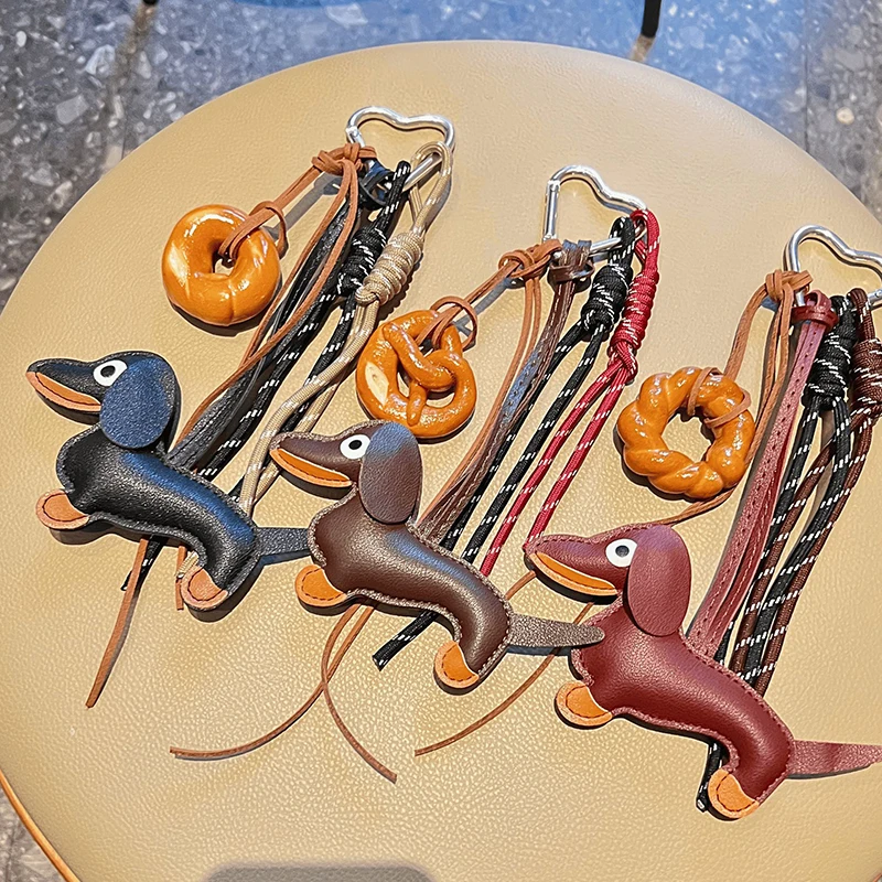 Braided Rope Bag Pendant High-grade Keychain Pendant Ruth's Same Style Dachshund Pendant Suitable For Phone Bag Accessories