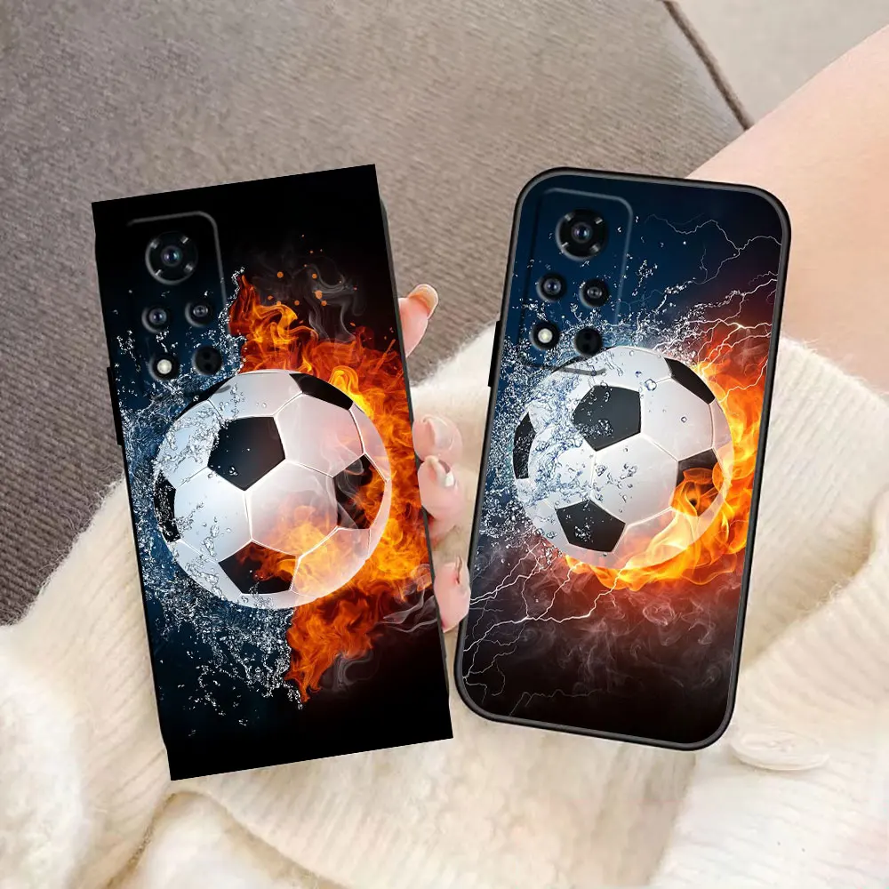 Football Soccer Ball Lover Phone Case For Honor X50 X40 X30 X20 X10 X9 X9A X8 X7 5G V40 Magic 3 4 5 Case Funda Coque Shell Capa