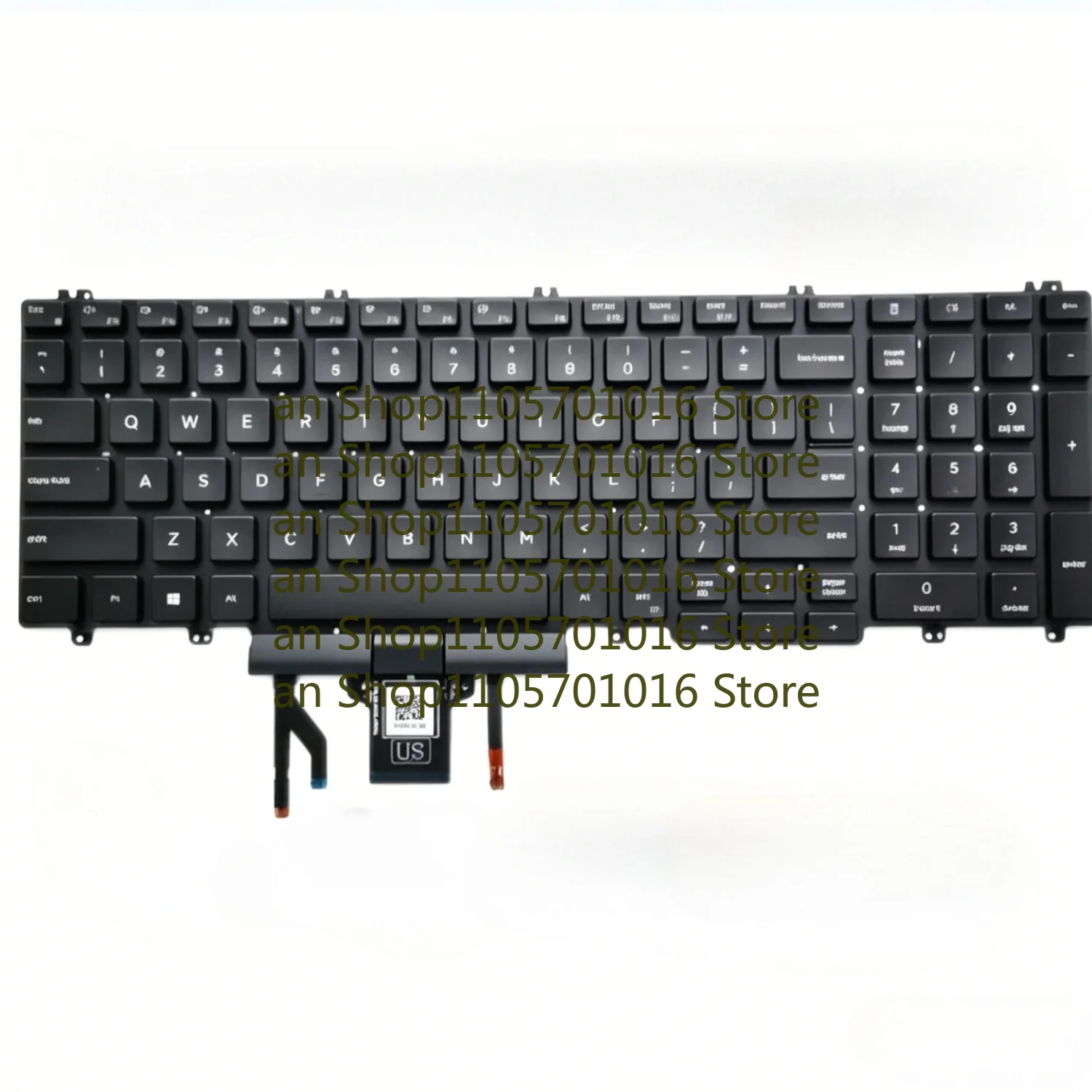B=For  Dell Latitude 5500 5501 5510 5511 Precision 3540 3541 3550 3551 With Pointer Keyboard US Backlit 0MMH7V 0THDMY