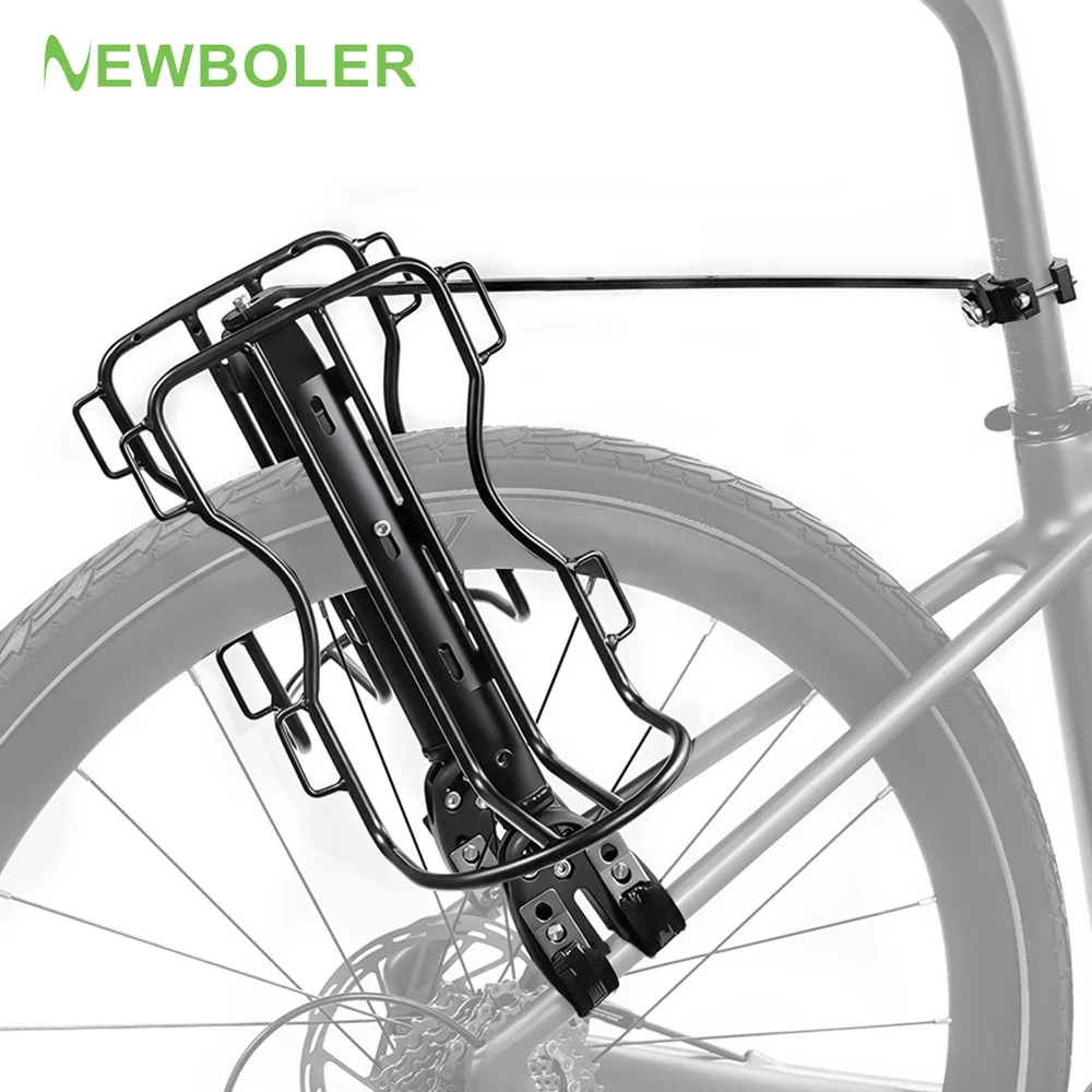 Adjustable Aluminum Alloy Bicycle Luggage Carrier Gravel Bike Universal Bike Rear Shelf Front Fork Shelf Bag For Bikepacking ﻿