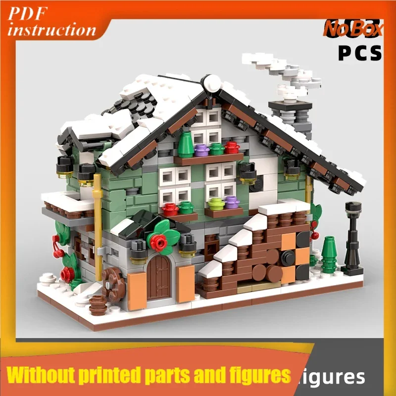 

christmas theme holiday season house bricks santa xmas cottage blocks weihnachten navidad winter village church moc building set