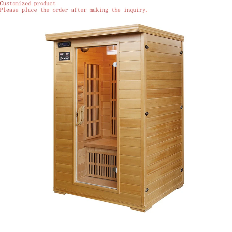 

Customization.Modern 2-Person Portable Hemlock Red Cedar Far Infrared Sauna Room Indoor Low EMF Heating for Home Spa Relaxation