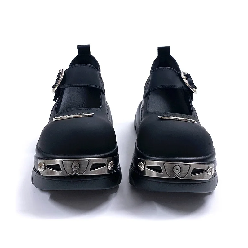 

2026 Mary Jane Women's Small Height Increase Small Leather Platform Jk Single Y2k Subculture Muffin Shoes 7cm