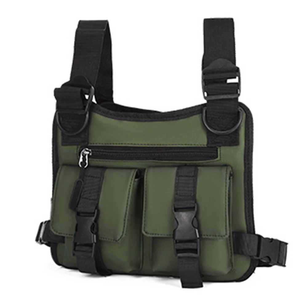 Chest Rig Bag Running Chest Pack Multi-Function Lightweight Vest Bag Adjustable Hiking Bag Waterproof for Running Camping