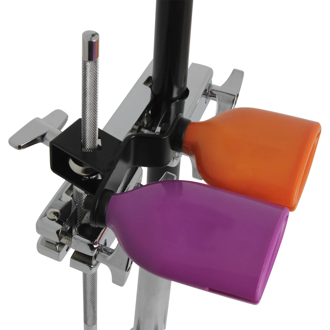 Cowbell Drum Set Orange Purple High and Low Sound Knocker Cowbell for Drum Percussion Instrument Accessories