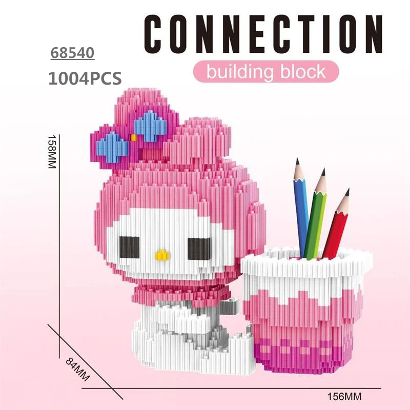 DIY Connect Anime Pixel Blocks Cartoon Building Bricks Micro Brinquedo Linkgo Venusaur Juguetes Pen Container Toy Girl Present