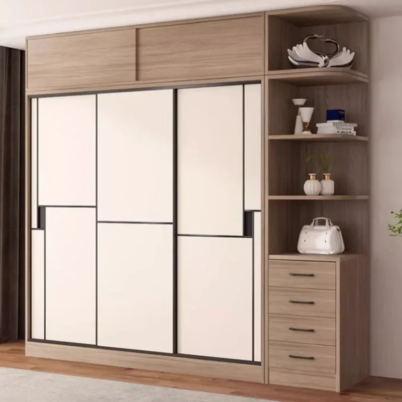 New Nordic Modern Wardrobe Space Saving Drawers Multifunction Storage Wardrobe Luxury Organizer Room Furniture