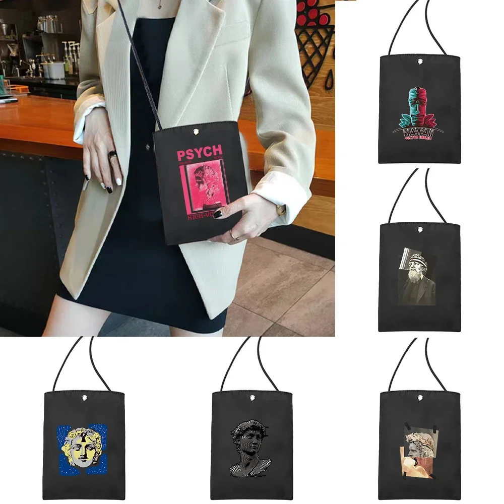 Sculpture Print Series Mobile Phone Bag Purse Lady Wallet Shoulder CrossBody Pack Female Sport Wallet Small Women Mini Messenger