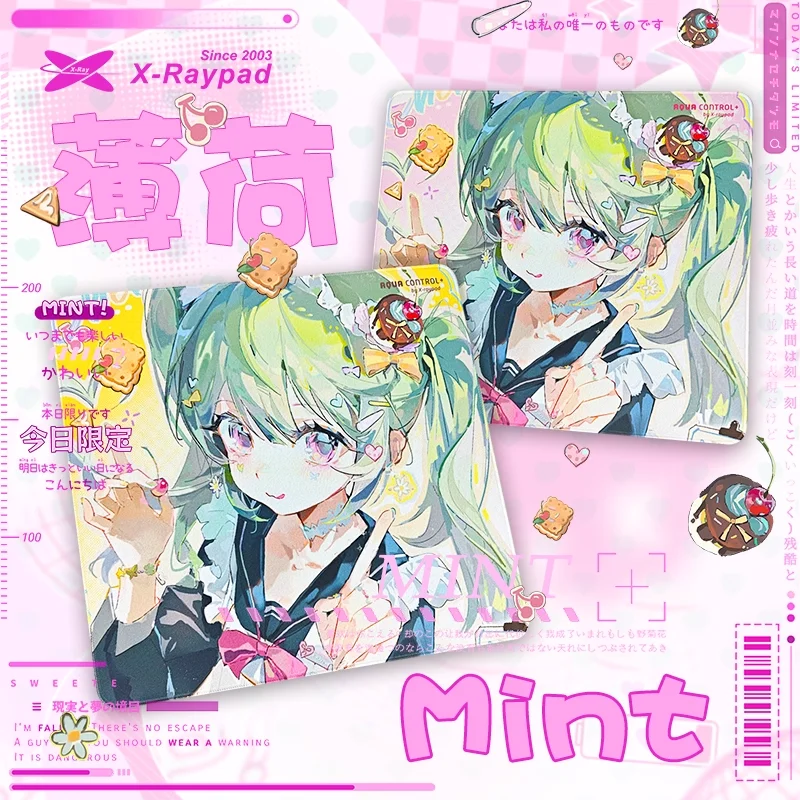 X-Raypad Aqua Control Plus alfombrillas de ratón para juegos AC + alfombrillas de ratón de menta alfombrilla de ratón para juegos 450x400x4mm personalizada para accesorios de oficina para jugadores