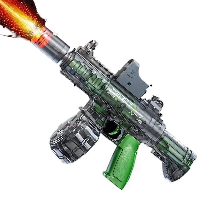 2025年新型水鉄砲 M416 電動玩具 高圧全自動 M416 ライフル 大人 男の子 女の子 夏のゲーム ビーチ プール おもちゃ