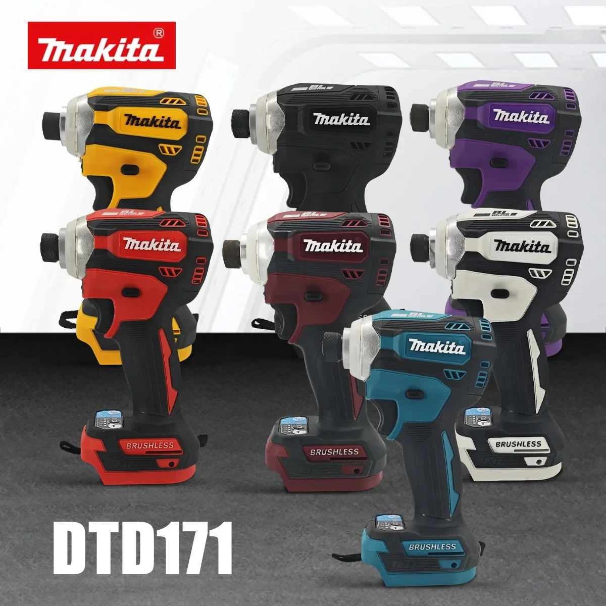 

Аккумуляторный бесщеточный шуруповерт Makita DTD171 Multicolor, компактный, для дома и ремонта, с батареей