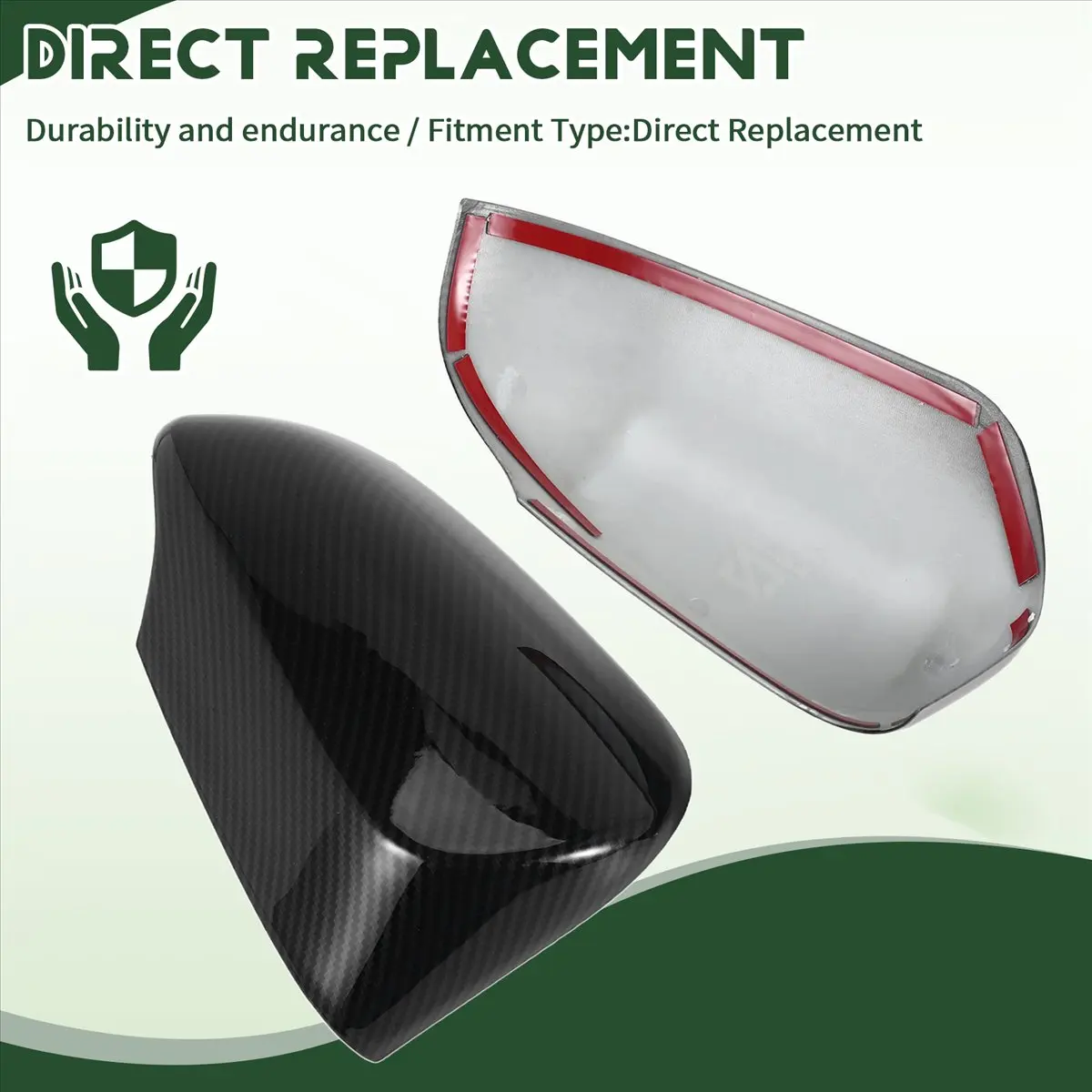 11-for Toyota PRIUS C AQUA ABS Carbon Fiber Car Exterior Rearview Mirror Cover Wing Mirror Covers Caps