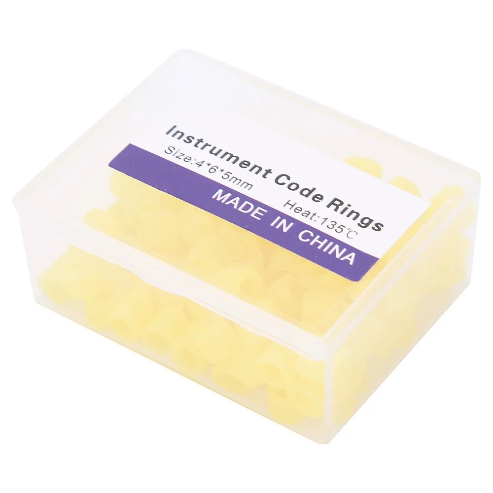 100 Pcs/Box NonToxic Dental Color Code Rings Silicone Autoclavable Dental Code Bands Professional Dental Silicone Rings