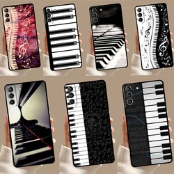 Piano Keys Musical Case For Samsung Galaxy S23 S24 Ultra S8 S9 S10 S22 Plus Note 10 20 Ultra S20 S21 FE Cover