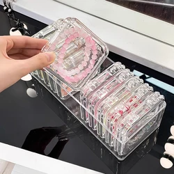 Transparent Square Rectangle Plastic Case For Necklace Earring Ring Jewelry Packaging Portable Grocery Storage Organizer