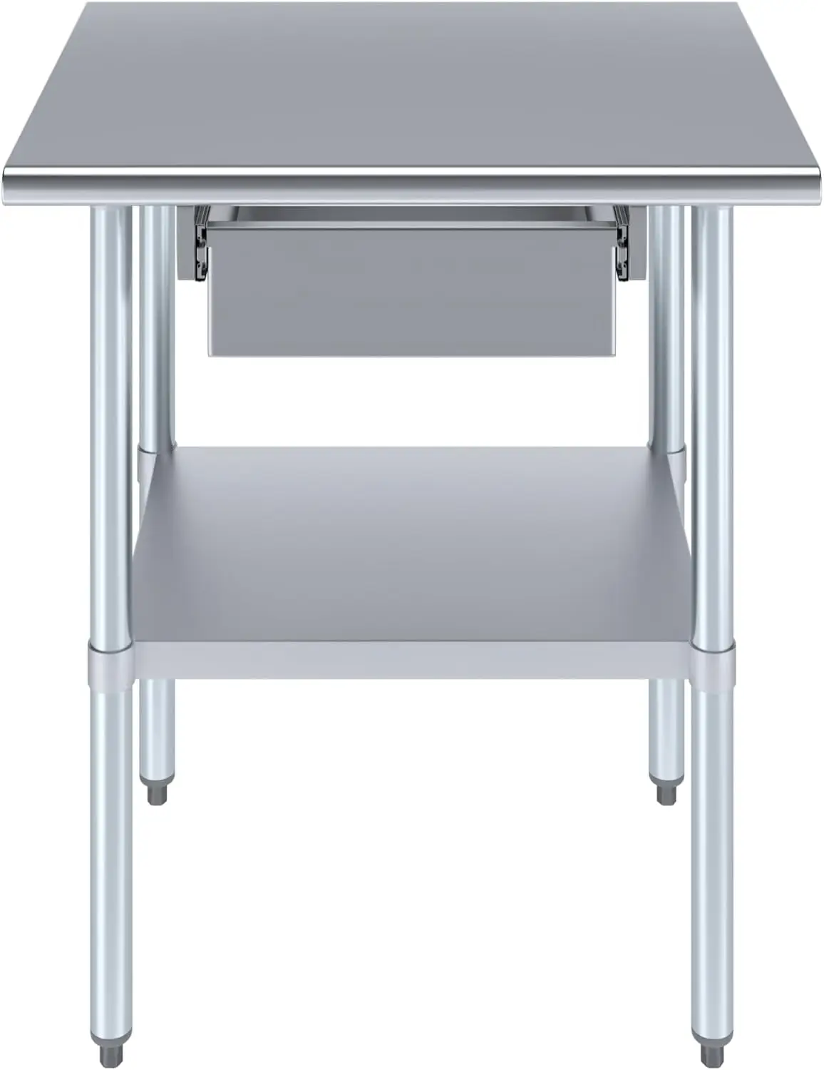 Residential Kitchen Laundry Garage Metal Prep (Stainless Steel Table + Drawer, 30" Long x 24" Deep)