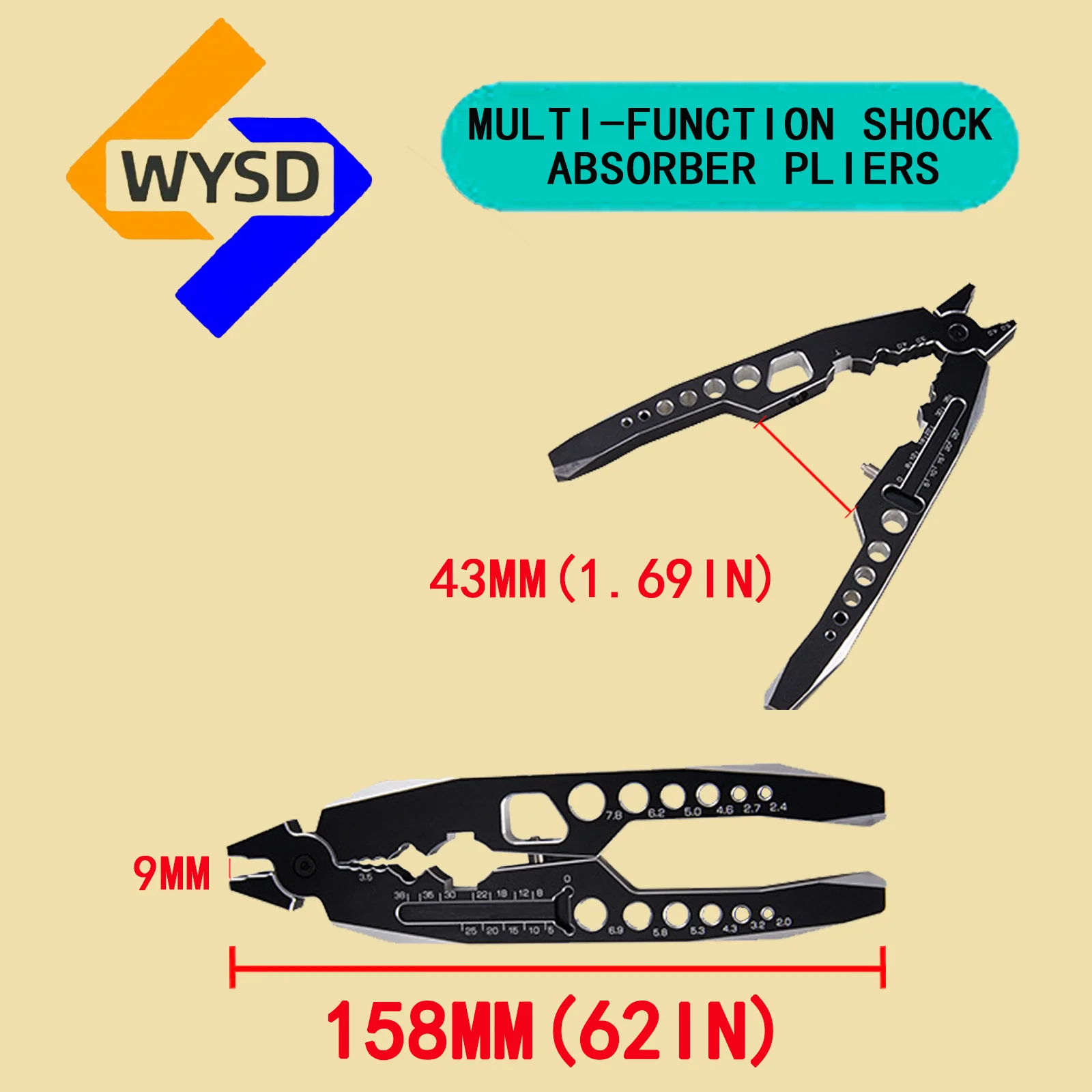 Metal Shock Absorber Pliers Ball Nose Pliers Clip RC Car Upgrade Practical Assembly Disassembly Toolfor 1/10 SCX10 TRX4