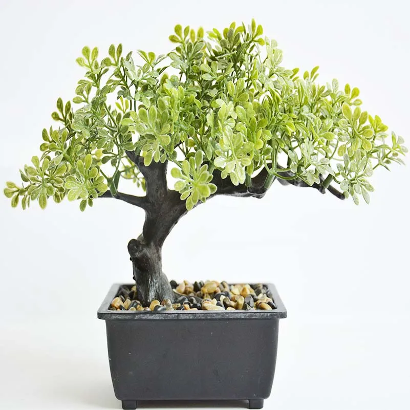 

1PCS Simulated Plastic Green Plants, Bonsai, Home, Office, Desk Decoration