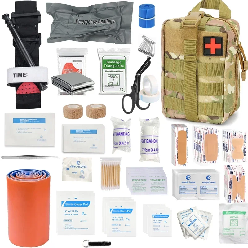 156 pcs 30 in 1 Home Outdoor Travel First Aid Kit Boating Camping Hiking Multifunctional Portable Mountaineering Kit